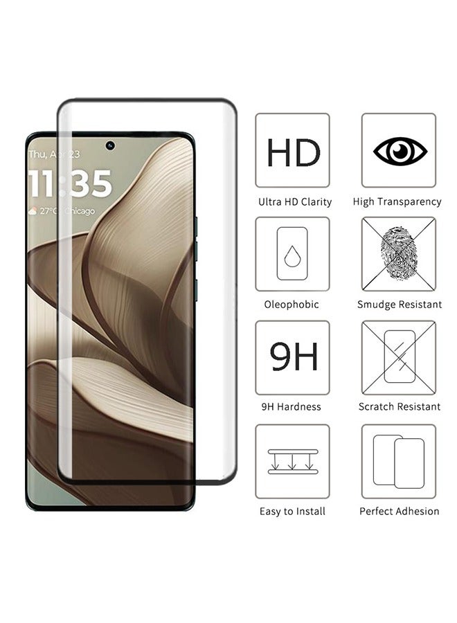 X-level Screen Protector for Motorola Edge 50 5G Tempered Glass, Full Coverage HD 9H Hardness Anti-Scratch Anti-Fingerprint Bubble-Free Tempered Film - Image 2