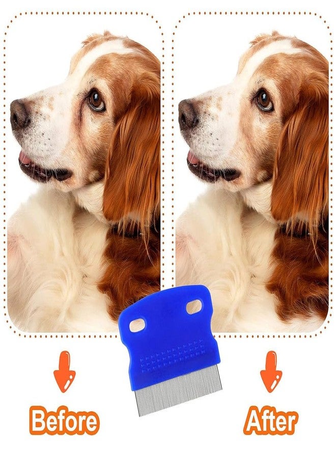 Liyujuping 6 Pack Pets Grooming Comb Set, Flea Comb Set for Cats & Dogs, Professional Grooming Accessories for Pet, Flea Brush & Double Sided Tear Stain Remover - Image 4