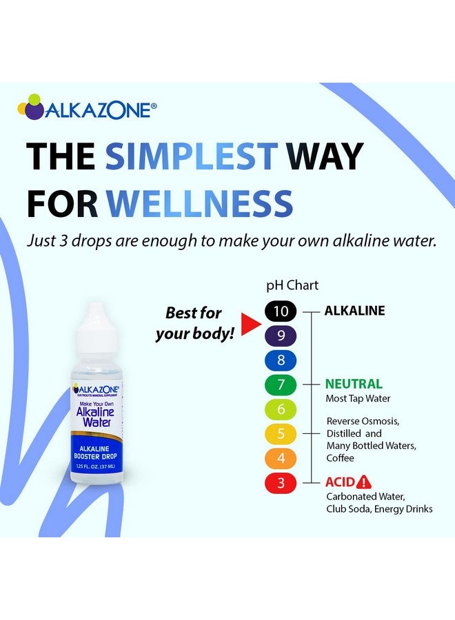 ALKAZONE Make Your Own Alkaline Water - Alkaline Booster Drop 1.25 oz (2 Packs) - Image 3