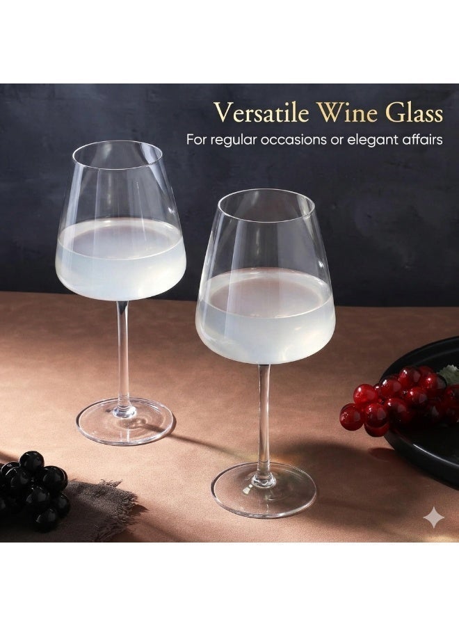 DubaiCrystal Wine Glasses,White Red Wine Glasses Set of 2,Lead-Free Premium Crystal Clear Glass,Hand Blown Italian Style Burgundy Long Stem Wine Glasses,Great Gift Packaging - Image 4