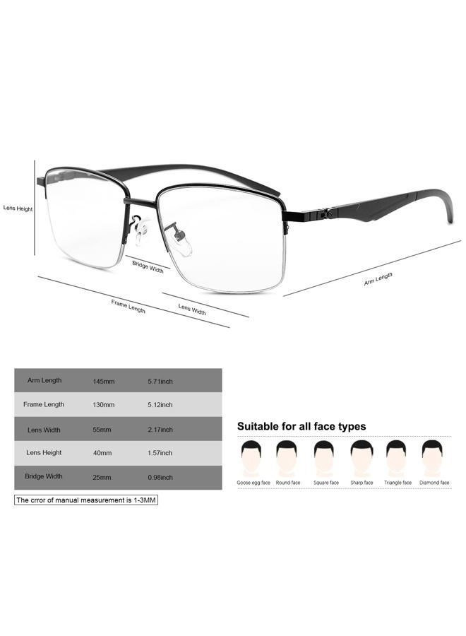 YIMI Progressive Photochromic Multifocus Reading Glasses Spring Hinge Sun Readers Computer Anti Eyestrain Eyeglasses for Men Women - Image 3