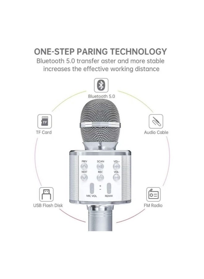 Bluetooth Microphone for kids Birthday Gift Toys for Age 3 4 5 6 7 8 9 10 Girls Boys Wireless Karaoke Mircrophone Little Kid Gifts Toy for Toddler Children - Image 4