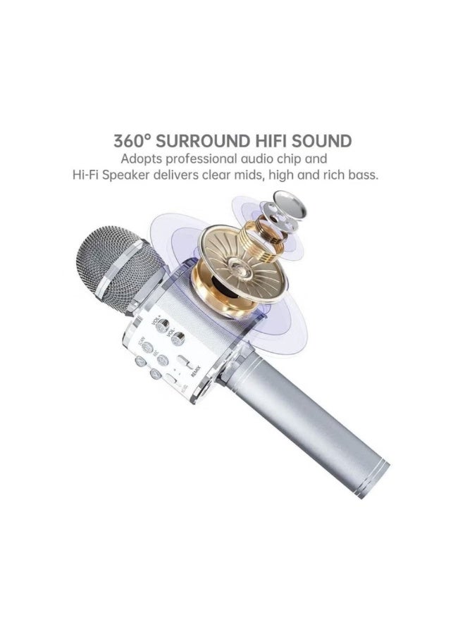 Bluetooth Microphone for kids Birthday Gift Toys for Age 3 4 5 6 7 8 9 10 Girls Boys Wireless Karaoke Mircrophone Little Kid Gifts Toy for Toddler Children - Image 2