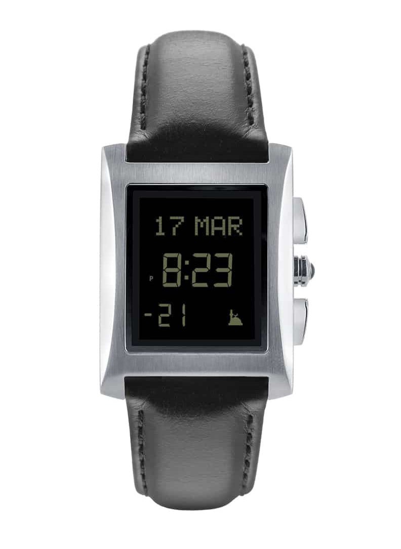 Al Fajr - Azaan Prayer Digital Leather Strap Watch WL-08L Black - Image 1
