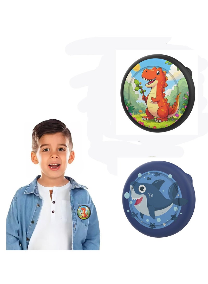 Innoshine 2 Pack Fun cartoon AirTag Case for Boys and Girls Silicone AirTag Holder for Kids  Anti-Lost AirTag Cover with Safety Pin - Image 1