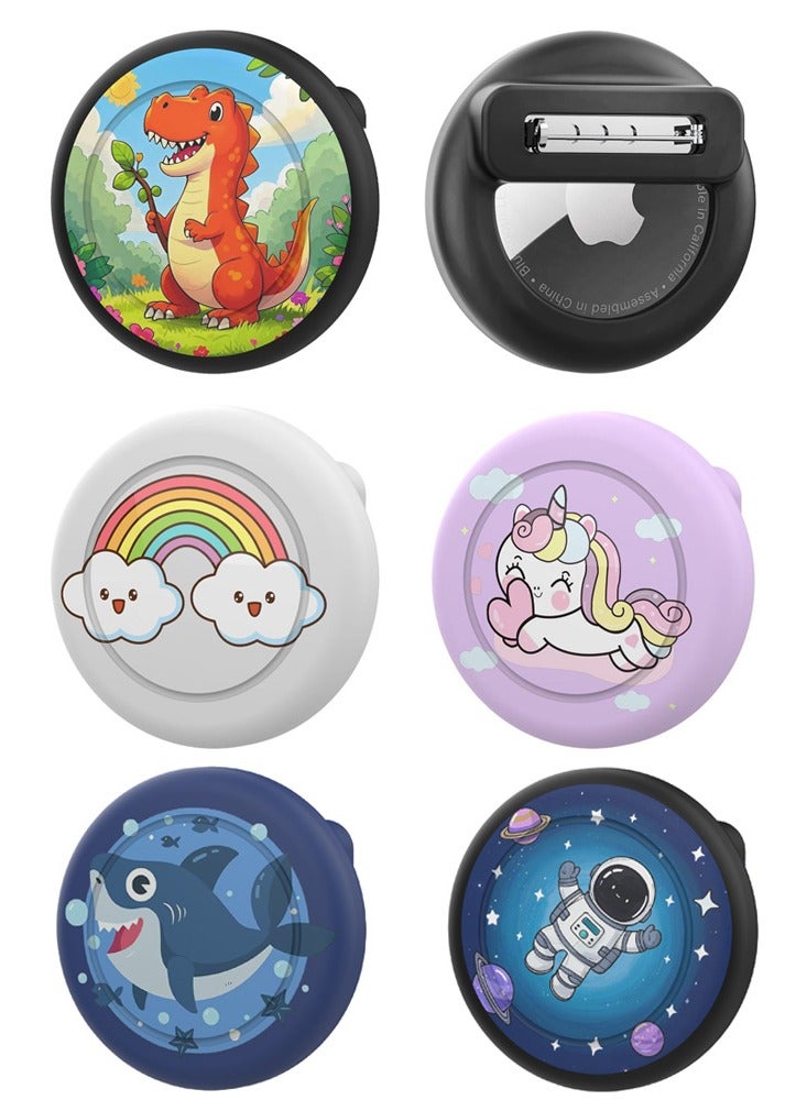 Innoshine 2 Pack Fun cartoon AirTag Case for Boys and Girls Silicone AirTag Holder for Kids  Anti-Lost AirTag Cover with Safety Pin - Image 2