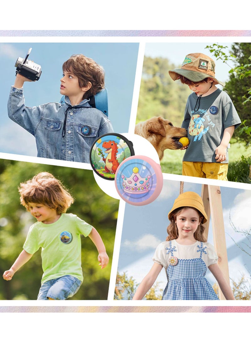 Innoshine 2 Pack Fun cartoon AirTag Case for Boys and Girls Silicone AirTag Holder for Kids  Anti-Lost AirTag Cover with Safety Pin - Image 5