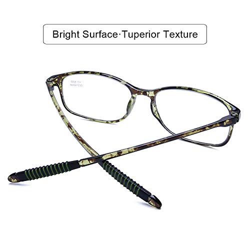 DOOViC Computer Reading Glasses 4 Pack Blue Light Blocking Glasses Anti Eyestrain Flexible Lightweight Readers for Women Men 1.75 Strength - Image 5