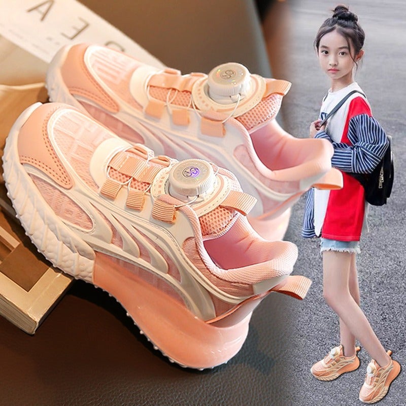 Girls'' Sports Shoes 2025 New Model for Ages 6-10, Twist Shoes for 7-8 Year Olds, Autumn Mesh Breathable Shoes for Middle and Older Children - Image 2