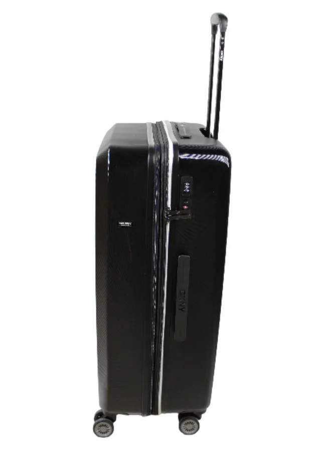 دكني حقيبة سفر  سوهو بعجلات للجنسين خفيفة الوزن  بعجلات دوارة  ألوان أسود