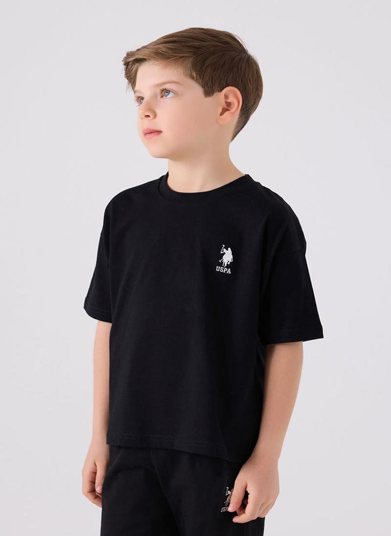 U.S. Polo Assn. U.S. Polo Assn. Boys Black Bermuda Set - Image 2
