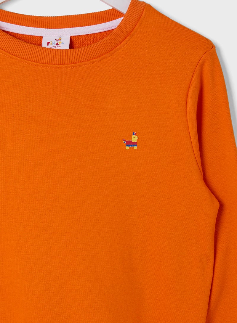 Pinata Girls High Neck Soild Sweatshirt - Image 3