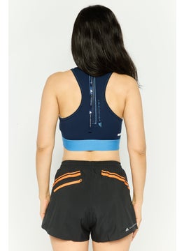 adidas By Stella McCartney Women Sportswear Fit Sleeveless Training Sports Bra, Blue  - Image 4
