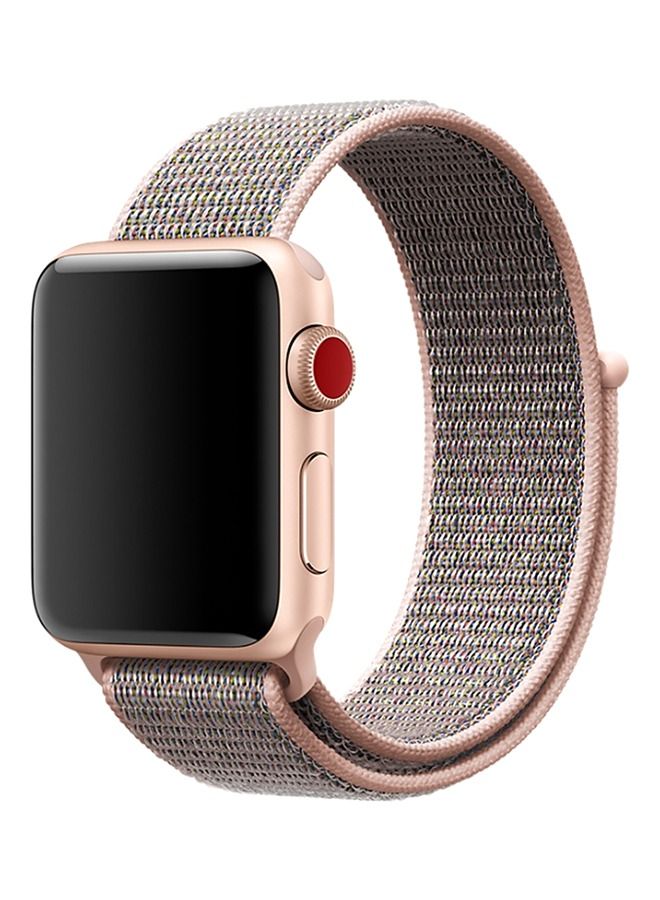 Replacement Band For Apple Watch Series 5/6/7 42/44/45mm Pink Sand - Image 1