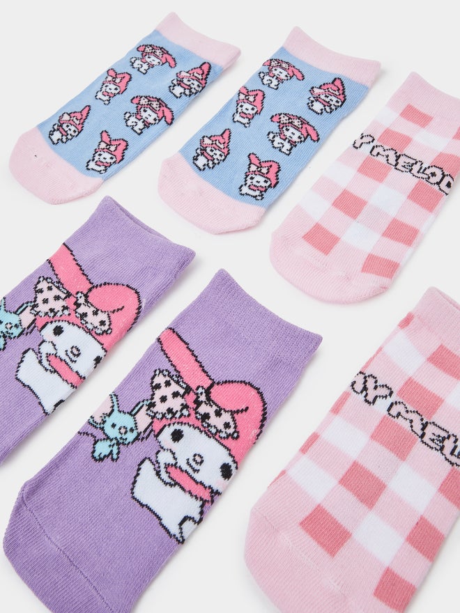 Styli Pack of 3 - Girls My Melody Socks - Image 3
