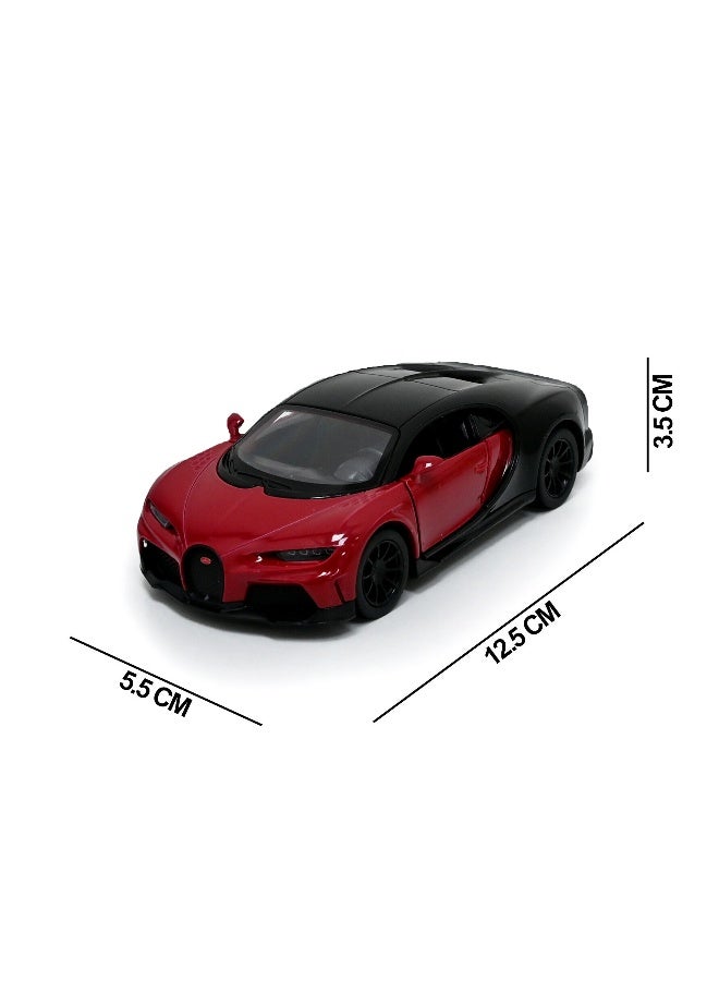 Kinsmart سيارة لعبة بوجاتي شيرون سوبر سبورت بمقياس 1:38 مع أبواب قابلة للفتح وآلية سحب للخلف مصنوعة من سبائك المعدن - Image 4