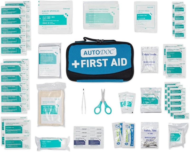 BrightCare First Aid Kit for Car Truck or Fleet Vehicles  100 Piece Auto Emergency Kit with Water Resistant Case OSHA Compliant for Roadside Emergency Compact Roadside Emergency Kit - Image 4