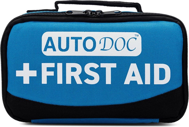BrightCare First Aid Kit for Car Truck or Fleet Vehicles  100 Piece Auto Emergency Kit with Water Resistant Case OSHA Compliant for Roadside Emergency Compact Roadside Emergency Kit - Image 1