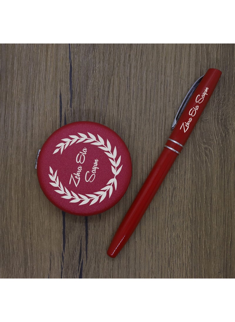Ada Lazer Personalized Pen + Mirror Set Red  - Image 2
