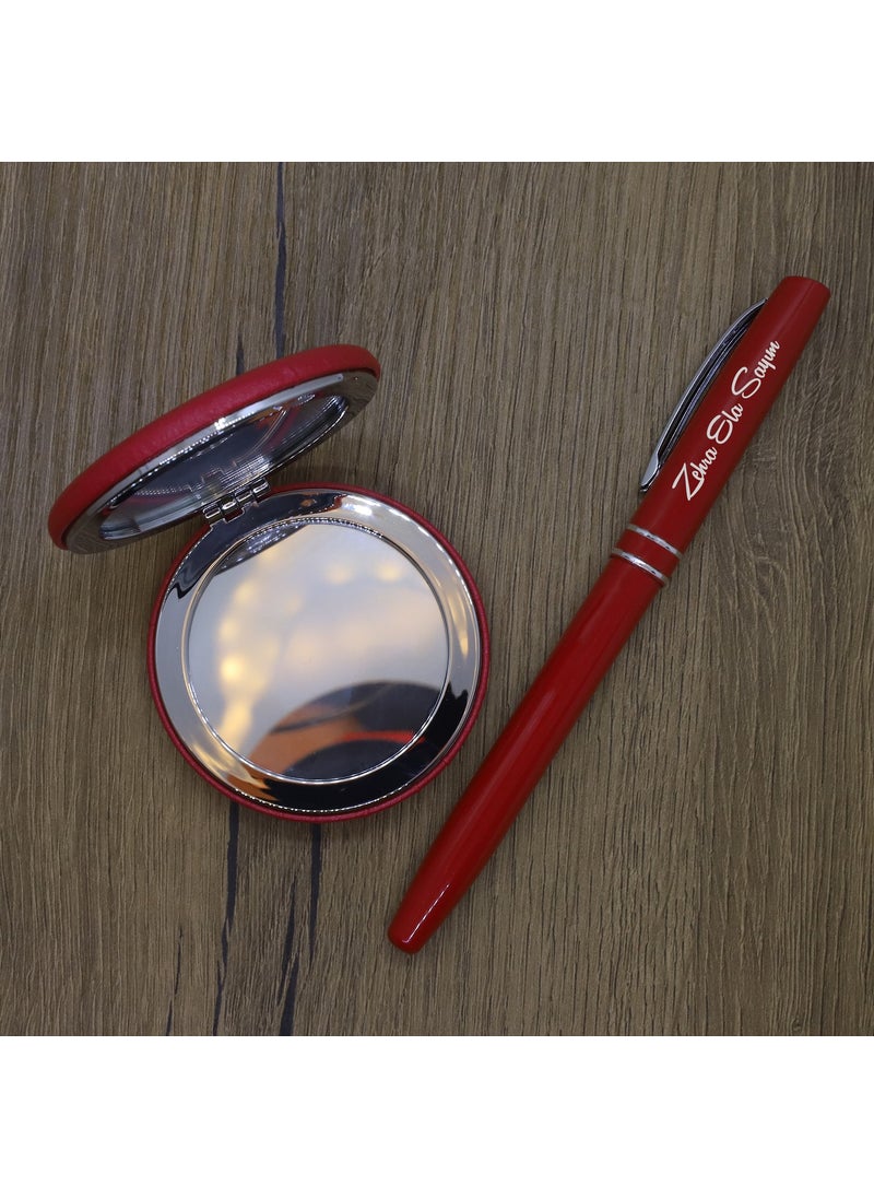 Ada Lazer Personalized Pen + Mirror Set Red  - Image 3