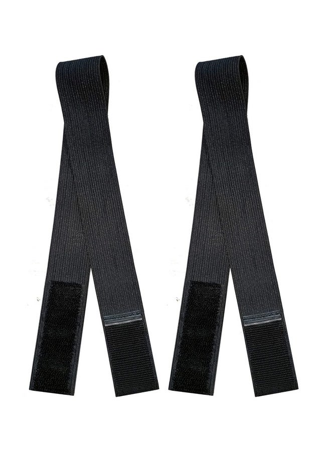 bodbop - Elastic Band For Wigs Fixing Band Adjustable Toupee Bands With Velco Ends Fix Wig Edges Elastic Hair Band Headband For Wigs Edge Wrap Strong Elasticity Strap Lay Laying Belt Hair Closure 2 Pcs (Black) - Image 1