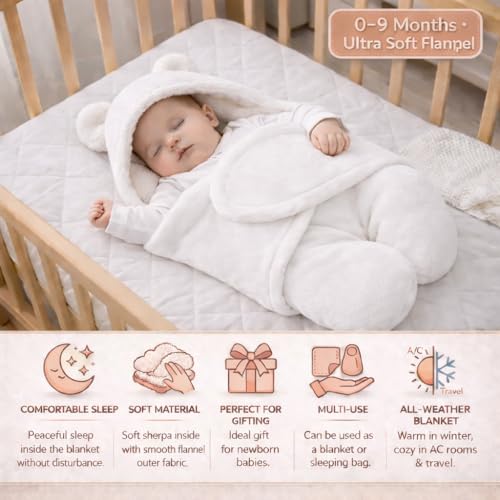 First Kick Baby Blanket Newborn Gift Pack of Swaddle Wrapper, 0-9 Months, Length 68 cm x Width 68 cm - Image 2