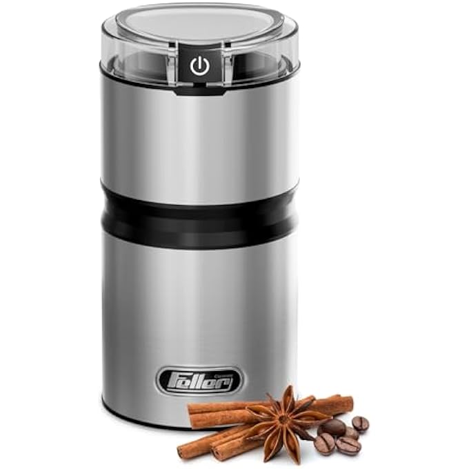 Feller Germany Electric Coffee GrinderSpice Grinder 150W Power Premium TitaniumCoated Blade Safety Switch Detachable Cup BpaFree Eg151 2Y GuaranteeUae Version Stainless Steel - Image 2