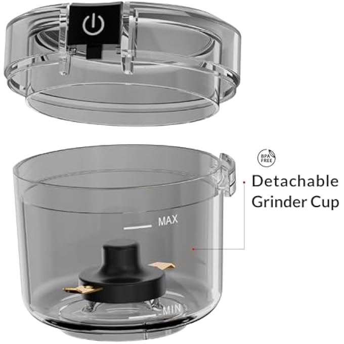 Feller Germany Electric Coffee GrinderSpice Grinder 150W Power Premium TitaniumCoated Blade Safety Switch Detachable Cup BpaFree Eg151 2Y GuaranteeUae Version Stainless Steel - Image 4