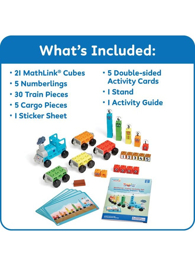 hand2mind Numberblocks Express Train MathLink Cubes Activity Set, Preschool Learning Activities, Train Toy, Counting Blocks, Number Toys, Kids Educational Toys, Math Manipulatives for Preschoolers - Image 2