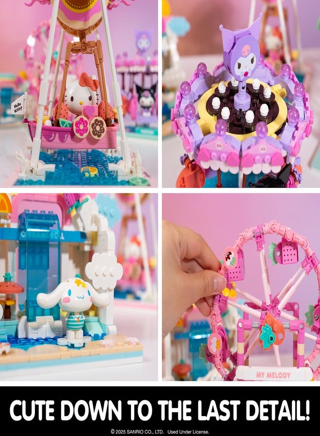 Hamee Sanrio Hello Kitty and Friends ‘Summer Wunderland’ Cute Water Theme Park Building Block Set Birthday Gift, Party Favor, Stress Relief, Collectible Toy, Sanrio Fan, Relaxation - Kuromi - Image 3