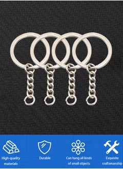 Generic 50-Pack Metal Key Rings, Split Rings for DIY Keychains, Durable Key Holder Ring Accessories  - Image 2