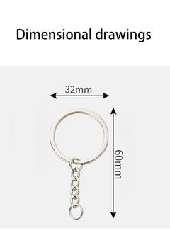 Generic 50-Pack Metal Key Rings, Split Rings for DIY Keychains, Durable Key Holder Ring Accessories  - Image 5