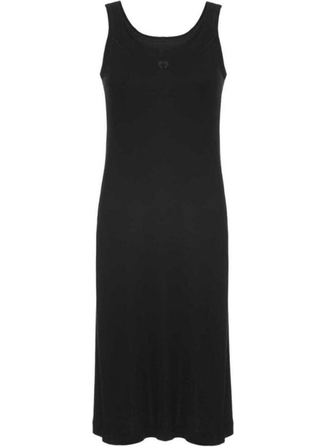 Ritnice - Women's Cotton Black Midi Underwear Dress - Image 1