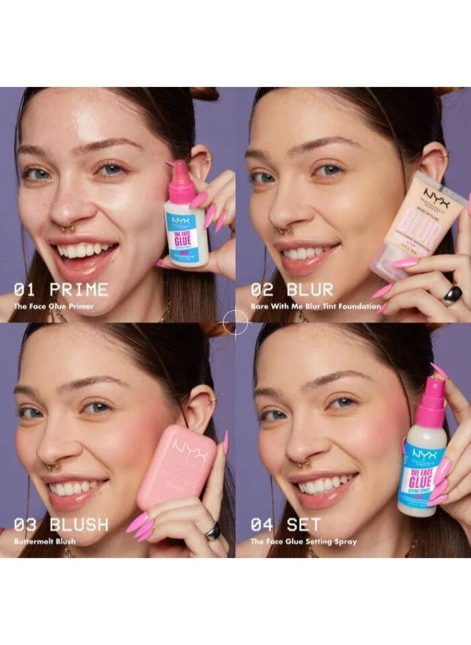 NYX PROFESSIONAL MAKEUP The Face Glue Setting Spray Makeup Setting Spray Up To 24 Hr Wear Transfer Resistant & Waterproof 60Ml