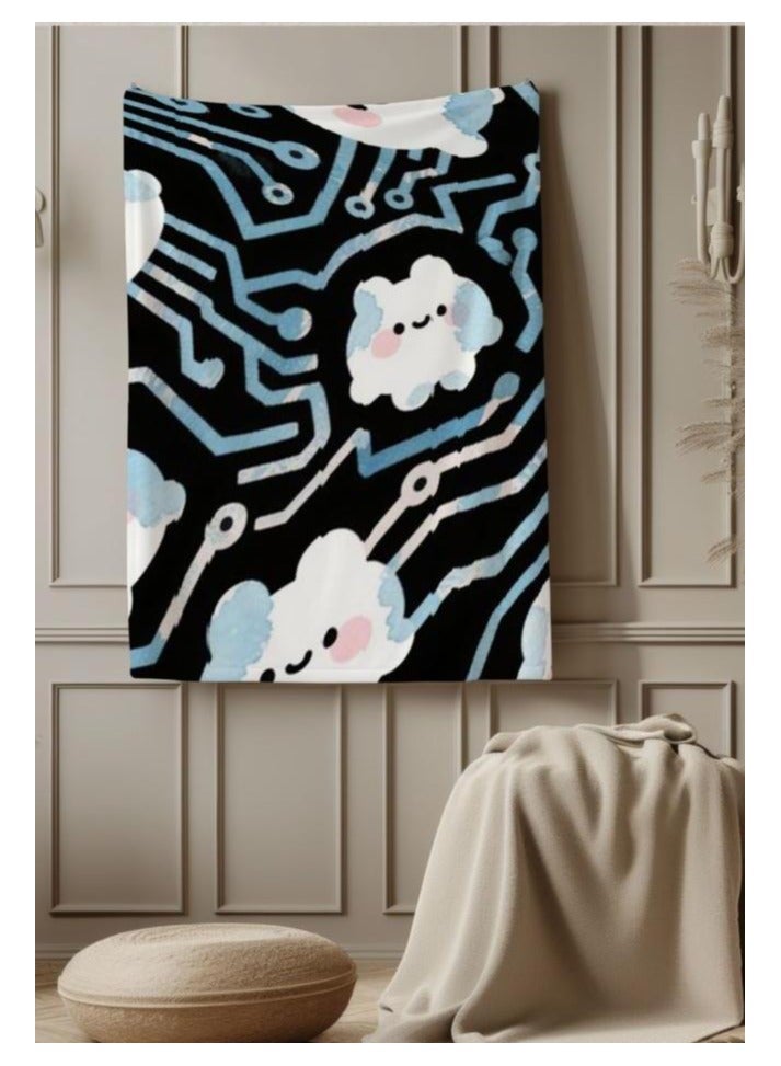 general Flannel thin blanket (warm and comfortable, suitable for sleep, gaming, dust removal and sandproof) 150cm*200cm - 1198 - Image 1