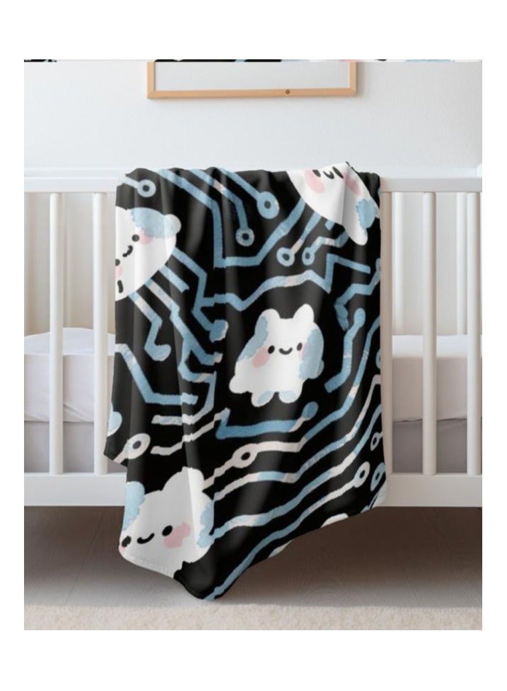 general Flannel thin blanket (warm and comfortable, suitable for sleep, gaming, dust removal and sandproof) 150cm*200cm - 1198 - Image 3