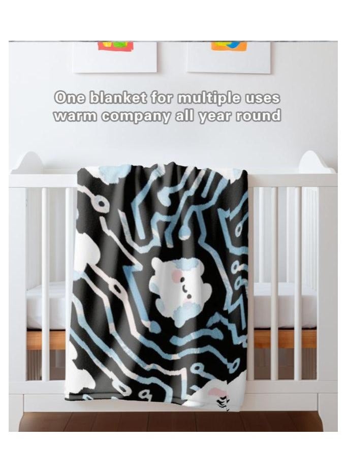 general Flannel thin blanket (warm and comfortable, suitable for sleep, gaming, dust removal and sandproof) 150cm*200cm - 1198 - Image 4