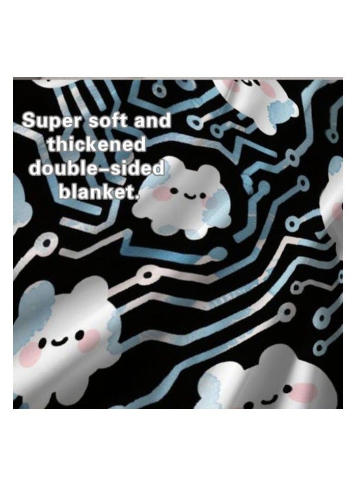 general Flannel thin blanket (warm and comfortable, suitable for sleep, gaming, dust removal and sandproof) 150cm*200cm - 1198 - Image 5