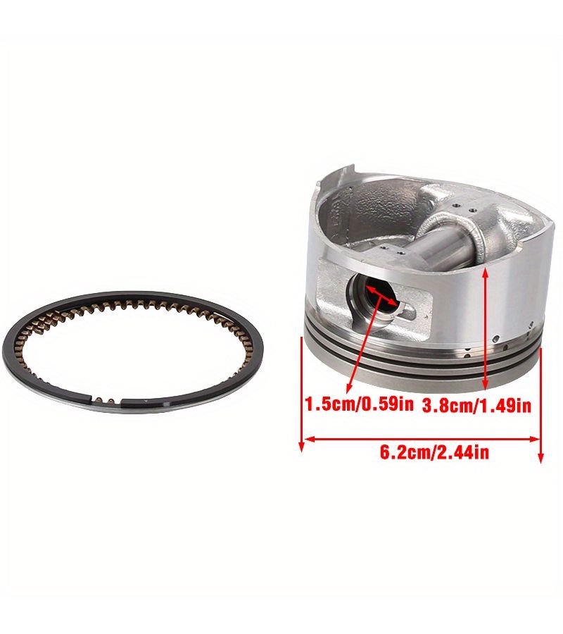 Piston Ring 62mm Engine Parts Gy6 180cc Pistons A Set Of Pistons For Motorcycle Two Wheel Off Road Atv - Image 2