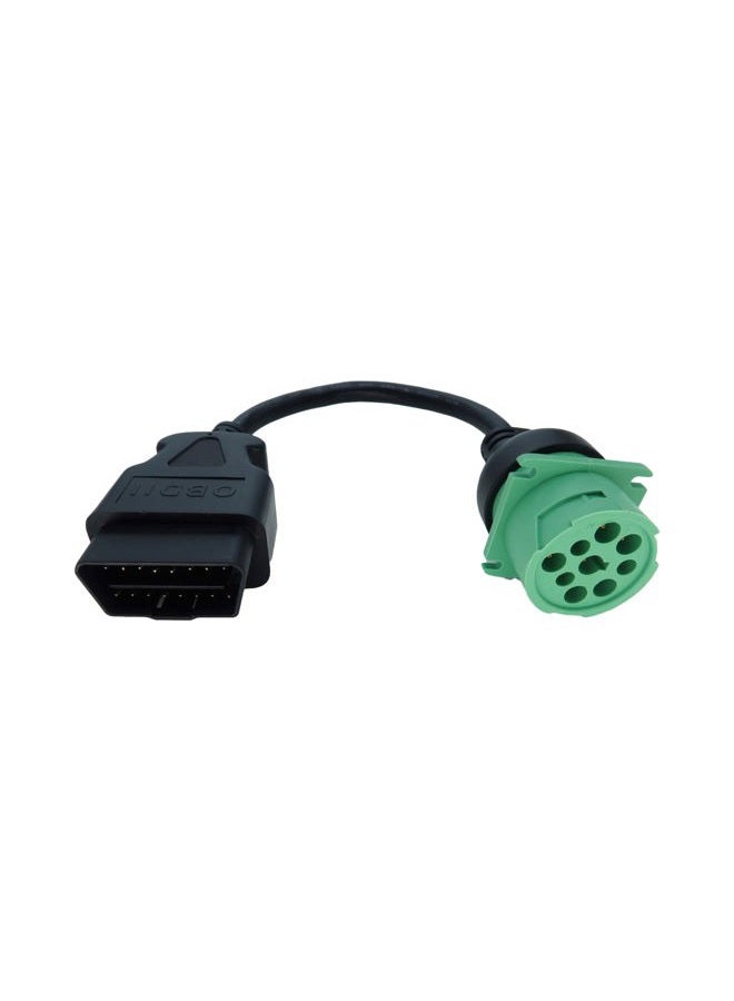 MITOB OBD2 Male to 9pin J1939 Female Adapter Cable OBDII to Green J1939 - Image 2