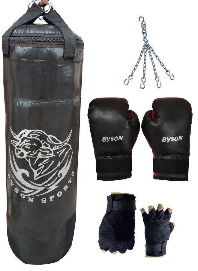 Byson The Champ Boxing Kit Set for Men and Adult (36inch Punching Bag,12OZ Boxing Gloves,Chain and Hand Wrap) Heavy Bag - Image 2