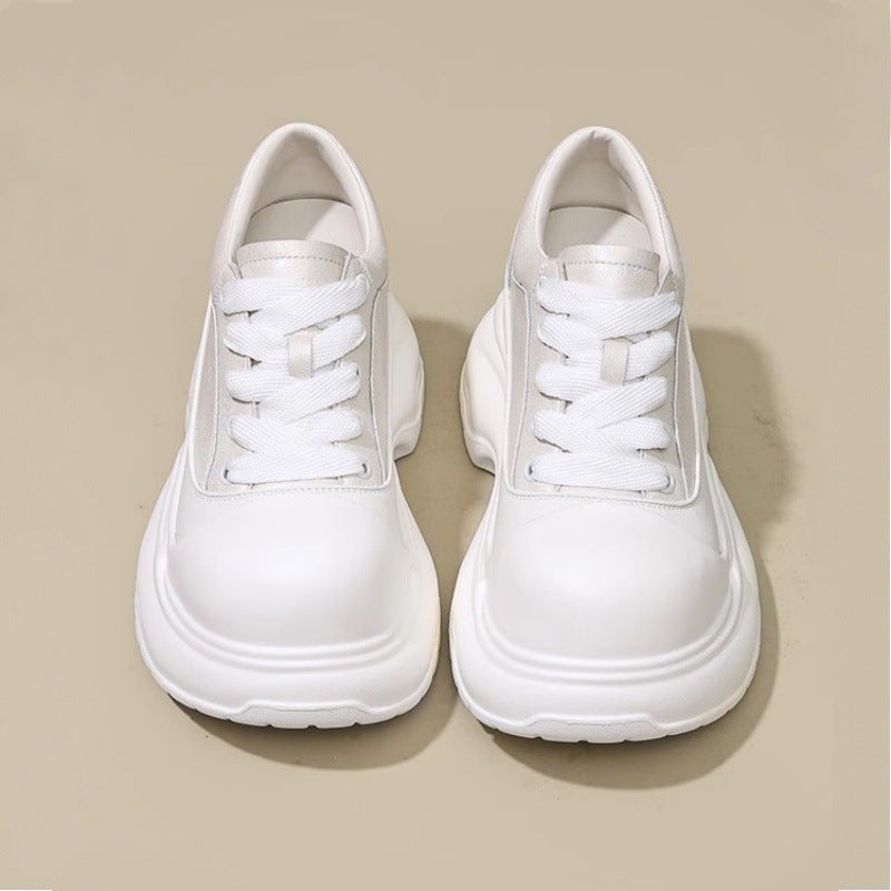 Women's High Top Sneaker with Height Increase, Chunky Sole, Casual 2025 Spring/Autumn - Image 3