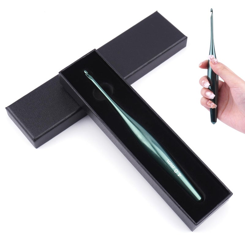 BsHooker 4mm Inline Crochet Hook Ergonomic Aluminum Crochet Hook with Case Crochet Needles for Arthritic Hands,Crcohet Gift for Beginner - Image 1