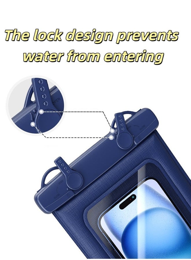 JCB CHIC IPX8 Waterproof Phone Pouch with Double Sealed Lock & Adjustable Crossbody Lanyard,Floating Universal Cell Phone Dry Bag for Water Park, Swimming, Beach, Boating - Image 3