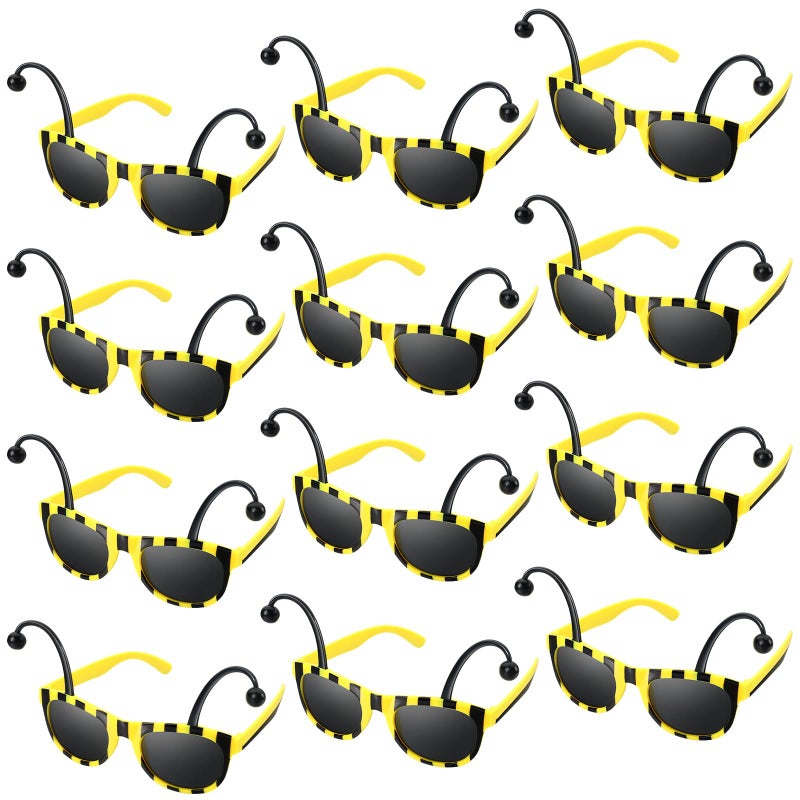 Bencailor Bencailor 12 Pcs Halloween Funny Glasses Novelty Sunglasses Photo Booth Props Cute Disguise Glasses Eyewear for Adult - Image 1