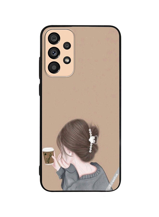 VR CREATIVE Protective Case Cover For Samsung Galaxy A73 5G Sipping Design Multicolour - Image 1