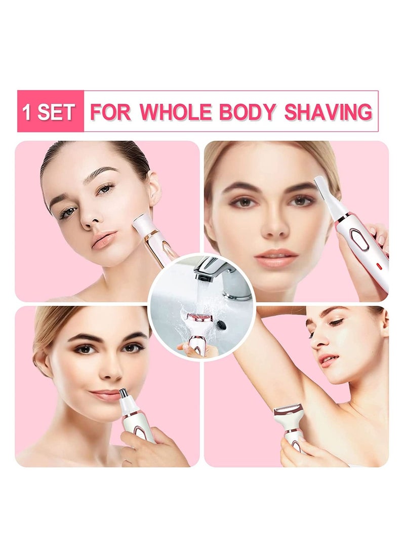 Generic - Electric Lady Shaver, Electric Razor for Women Shaving 4-in-1 Lady Shaver for Women Face, Legs and Underarm, Painless&Portable Bikini Trimmer Wet & Dry Hair Removal - Image 1
