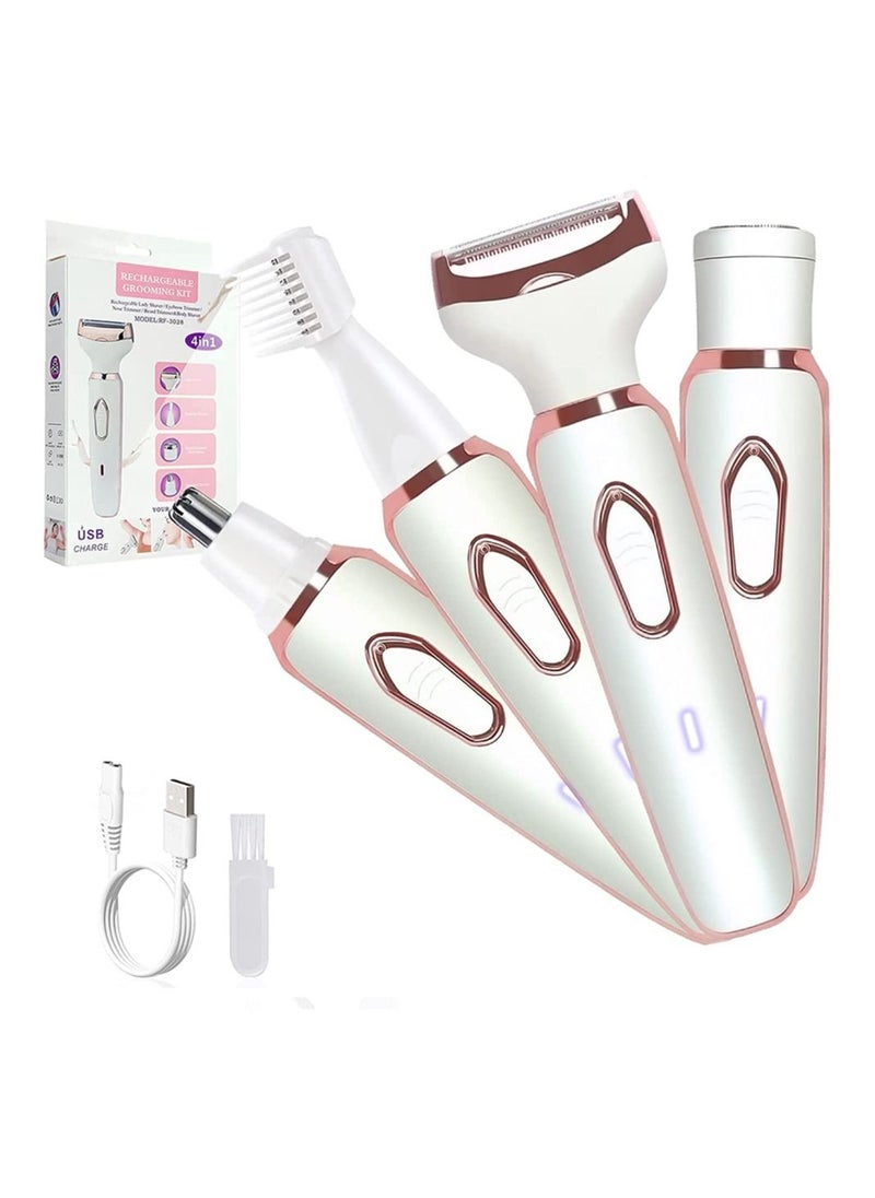 Generic - Electric Lady Shaver, Electric Razor for Women Shaving 4-in-1 Lady Shaver for Women Face, Legs and Underarm, Painless&Portable Bikini Trimmer Wet & Dry Hair Removal - Image 1