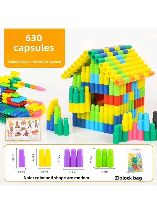 Children's Assembled Educational Capsules Boy Toy Rocket Large Bullet Building Blocks 3 To 6 Years Old Large Capsules Intelligence Development