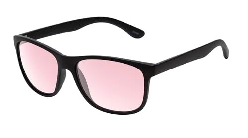 Calabria Noah Panto Pink Tint FL41 Reading Glasses 025 Matte Black Men Women Migraine Glasses FL41 Blue Light Sensitivity - Image 2
